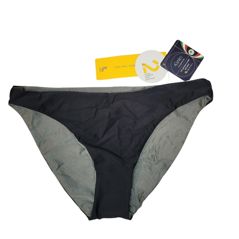 Lolë Reversible Swim Bottoms Grey/Black Size Large NWT